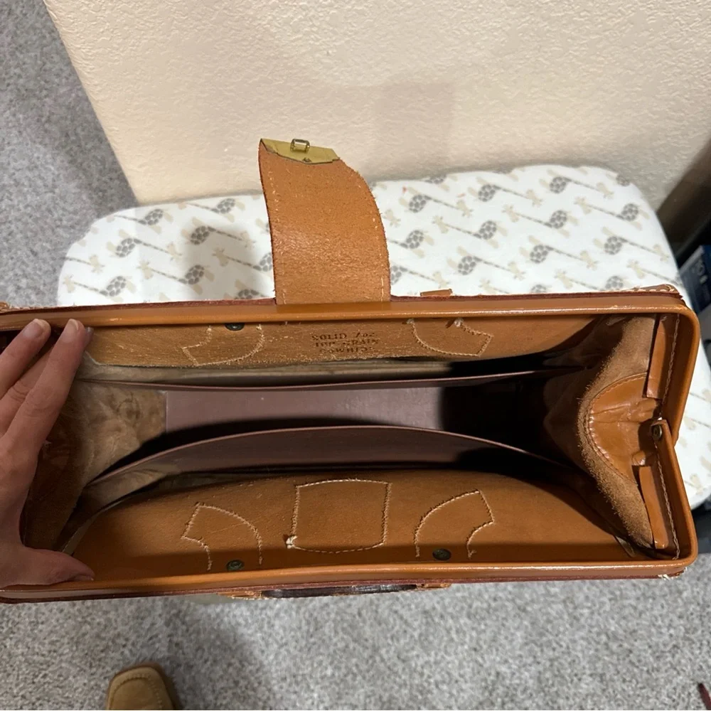 VTG‎ 1960-1970's 7oz Top Grain Cowhide Doctor Briefcase Attache Case Satchel USA